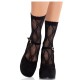 Секси чорапи LEG AVENUE - BLACK LACE BOW LACE SOCKS