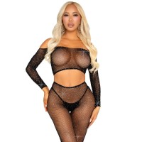 Бельо LEG AVENUE - CROP TOP AND FISHNET LE