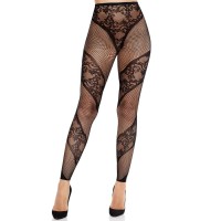 Секси чорапи LEG AVENUE - LACE AND SHEER F