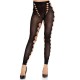 Секси чорапи LEG AVENUE - SEAMLESS OPAQUE STOCKINGS WITH CUTOUT AT THE FEET BLACK