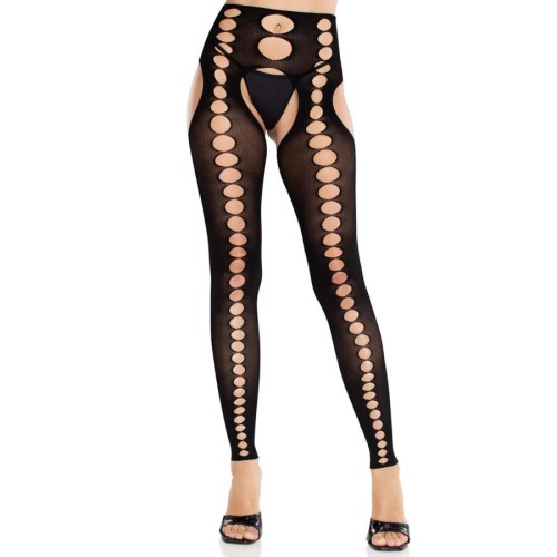 Секси чорапи LEG AVENUE - STRAPLESS SEAMLESS OPAQUE STOCKINGS BLACK