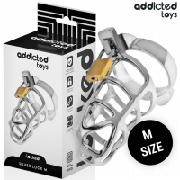 Клетка за пенис ADDICTED TOYS LOCKED - SILVER LOCK PENIS CAGE METAL SIZE M