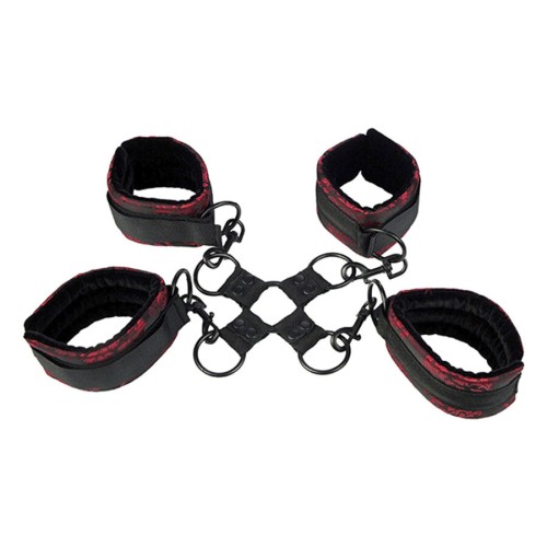 Белезници с хогтай CALEXOTICS - SCANDAL HANDCUFFS HOG TIE