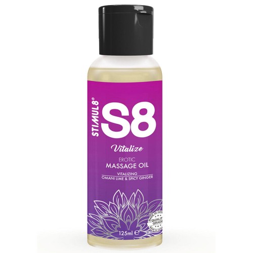 Масажно олио STIMUL8 - S8 VITALIZE LIME MASSAGE OIL 125 ML