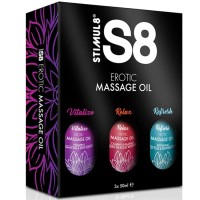 Масажни олиа STIMUL8 - S8 MASSAGE OIL BOX 