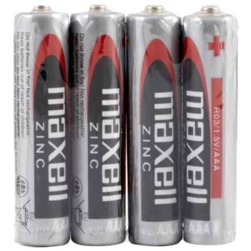 Батерии MAXELL - BATTERY SALINA MANGANESO AAA R03 RETRACTIL*4