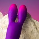 Вибратор ROCKS- OFF - GLO-GIRL BUNNY PURPLE FLEXIBLE VIBRATOR