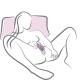 Вибратор ROCKS- OFF - GLO-GIRL BUNNY PURPLE FLEXIBLE VIBRATOR