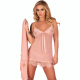 Бельо LIVCO CORSETTI FASHION - HYEONA 1710 BABYDOLL + THONG ROSE L