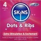 Презервативи SKINS - DOTS & RIBS PREMIUM CONDOMS PACK 4 | SKINS Презервативи SKINS - DOTS & RIBS PREMIUM CONDOMS PACK 4