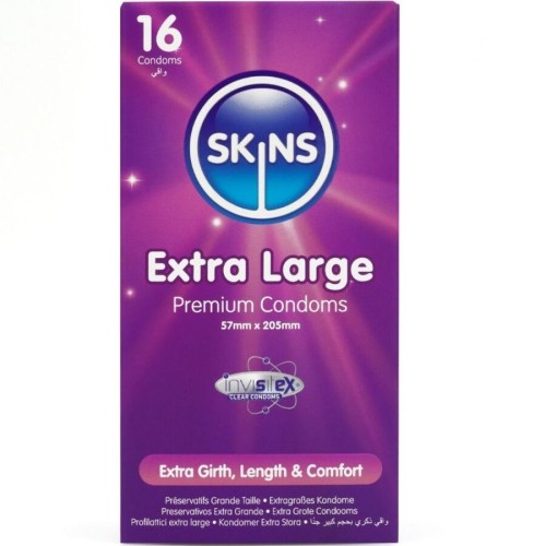 Презервативи SKINS - EXTRA LARGE PREMIUM CONDOMS PACK 16 | SKINS Презервативи SKINS - EXTRA LARGE PREMIUM CONDOMS PACK 16