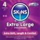Презервативи SKINS - EXTRA LARGE PREMIUM CONDOMS PACK 4