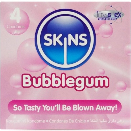 Презервативи SKINS - BUBBLEGUM PREMIUM CONDOMS PACK 4