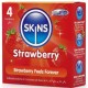 Презервативи SKINS - STRAWBERRY PREMIUM CONDOMS PACK 4