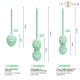 Комплект кегел топки INTENSE - CHARLI KEGEL BALL KIT LIGHT JADE GREEN