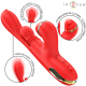 Клиторен стимулатор INTENSE - KATY MULTIFUNCTION CLITORIS STIMULATOR 4 INTERCHANGEABLE HEADS RED