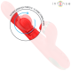 Клиторен стимулатор INTENSE - KATY MULTIFUNCTION CLITORIS STIMULATOR 4 INTERCHANGEABLE HEADS RED
