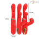 Клиторен стимулатор INTENSE - KATY MULTIFUNCTION CLITORIS STIMULATOR 4 INTERCHANGEABLE HEADS RED