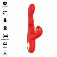 Клиторен стимулатор INTENSE - KATY MULTIFUNCTION CLITORIS STIMULATOR 4 INTERCHANGEABLE HEADS RED Клиторен стимулатор INTENSE - KATY MULTIFUNCTION CLITORIS STIMULATOR 4 INTERCHANGEABLE HEADS RED