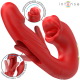 Вибратор INTENSE - NATHY DOUBLE VIBRATOR WITH MULTIFUNCTION STIMULATING MOUTH RED
