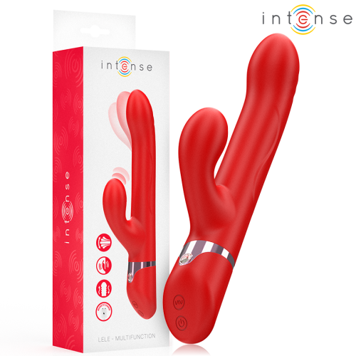 Вибратор INTENSE - LELE MULTIFUNCTION VIBRATOR ROTATING & OSCILLATION & STIMULATION RED