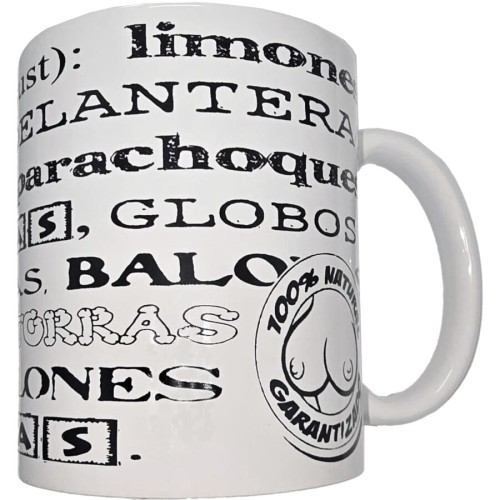 Чаша DIABLO PICANTE - WHITE MUG WITH BOOB SYNONYMS 370 ML | DIVERTY SEX|DIABLO PICANTE Чаша DIABLO PICANTE - WHITE MUG WITH BOOB SYNONYMS 370 ML