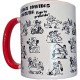 Чаша DIABLO PICANTE - WHITE KAMASUTRA POSITIONS MUG WITH RED HANDLE 370 ML