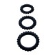 Пенис ринг BAILE  TITAN SET 3PCS COCK RING BLACK 2.8 + 2.4 + 1.9 CM