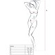 PASSION WOMAN BS016 BODYSTOCKING WHITE ONE SIZE