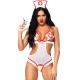 Секси боди LEG AVENUE NURSE OPEN CROTHLESS TEDDY ONE SIZE