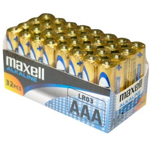 MAXELL BATTERY AAA LR03 PACK*32 UDS