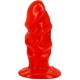 Анален разширител BAILE UNISEX ANAL PLUG WITH SUCTION CUP RED