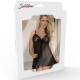 Секси боди SUBBLIME FLORAL LACE AND FRINGED BLACK TEDDY S/M
