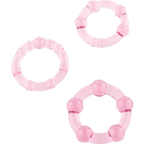 Комплект розови пенис рингове STAY HARD