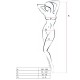 PASSION WOMAN BS050 BODYSTOCKING - WHITE ONE SIZE
