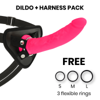 Дилдо DELTA CLUB TOYS HARNESS + DONG PINK 