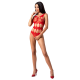 Секси боди PASSION WOMAN BS083 TEDDY BODYSTOCKING - RED ONE SIZE