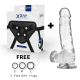 XRAY HARNESS + CLEAR COCK WITH BALLS  18.5CM X 3.8CM