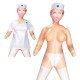 Надуваема кукла на секси медицинска сестра с красив бюст под униформата