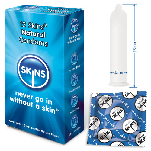 Комплект презервативи Skins истинско усещане 12 броя
