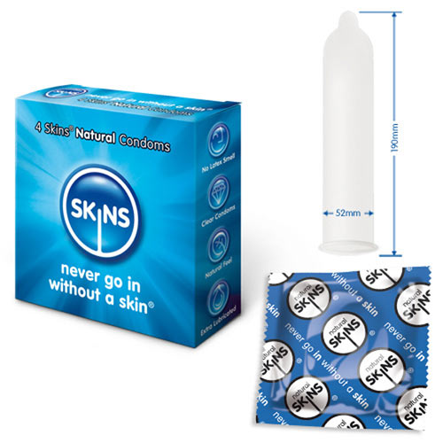 Комплект презервативи Skins истинско усещане 4 броя