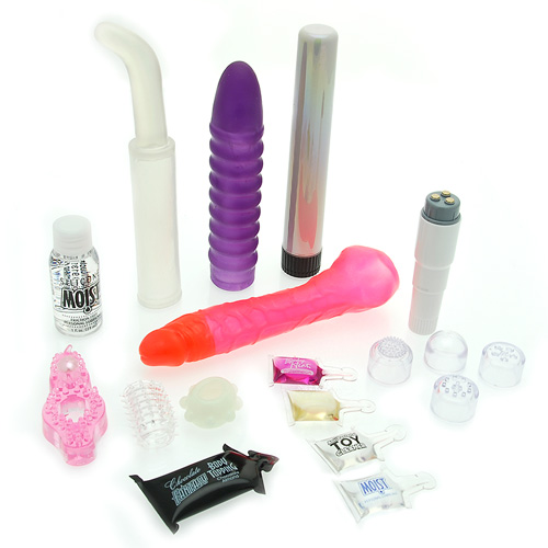 Комплект в 15 части водоустойчиви секс играчки, масла и лубриканти